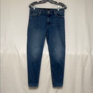 Hudson Jeans Blue Skinny Denim with Distressing